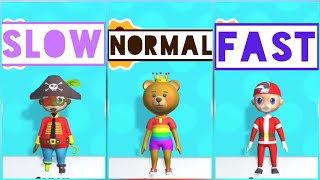 RUN RACE 3D - SLOW VS NORMAL VS FAST || GAMING + FUN screenshot 2