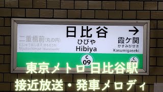 東京メトロ 日比谷駅 接近放送・発車メロディ