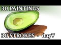 DAY 7 // Painting exercise // 30 paintings 30 strokes 30 days // Make each stroke count