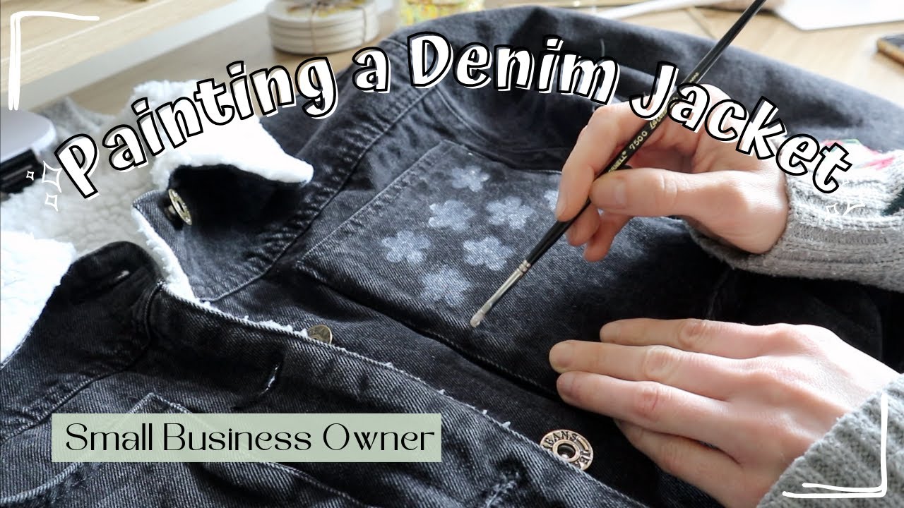painting my second denim jacket - YouTube