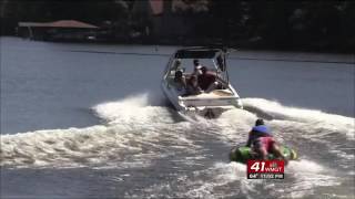 Landmark smokestack on Lake Sinclair coming down