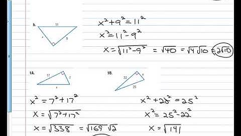 Geometry 8.2 Pythagorean Theorem