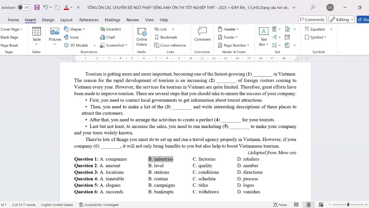 Mẹo làm câu hỏi TỪ VỰNG trong đề thi THPT – Không cần học quá nhiều từ- CHUYÊN ĐỀ 5
