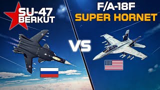 Su-47 Berkut Vs F/A-18F Super Hornet With Aim-120D | Digital Combat Simulator | DCS |