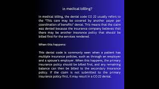 What is CO 22 Denial Code and How to resolve it. #co22 #denials #denialcode #denialmanagement