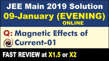 JEE Main 2019 Physics Solutions | Magnetic Effects of Current 01