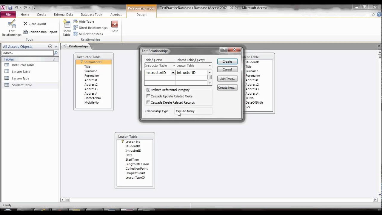 HOW TO EDIT THE RELATIONSHIPS BETWEEN TABLES - YouTube
