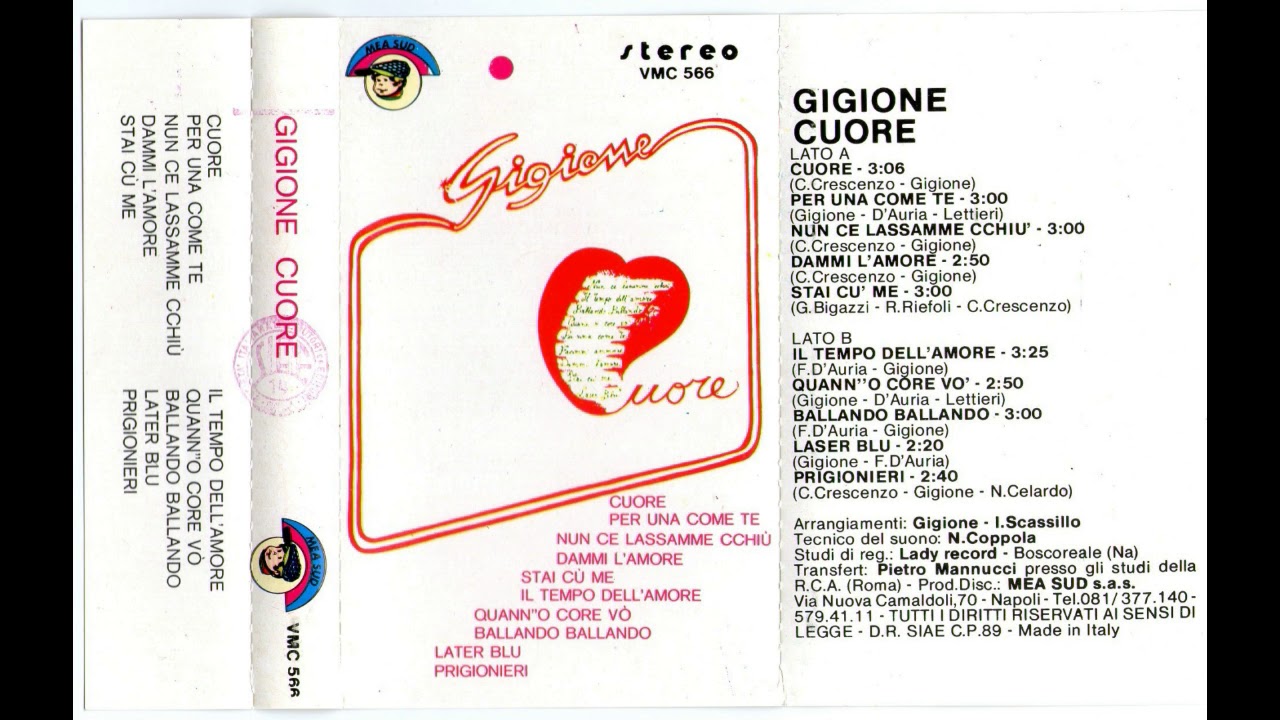 Gigione Dammi L Amore 1984 Youtube