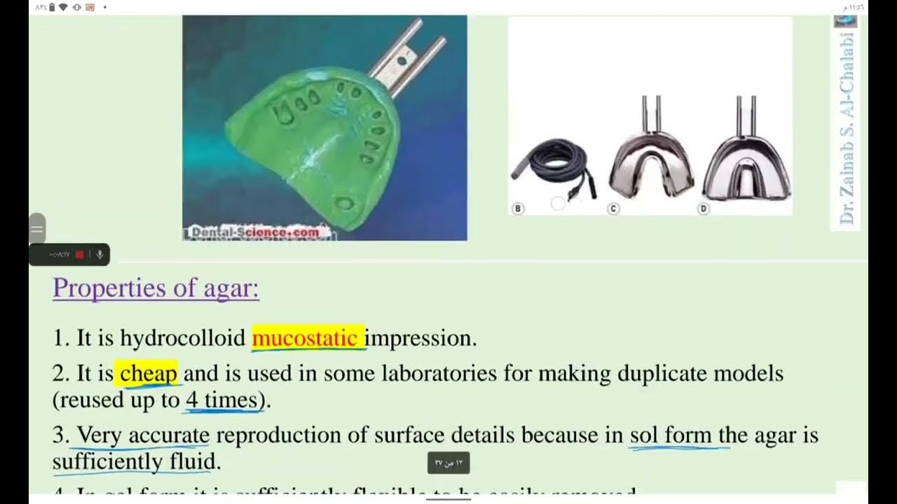 MSA_Dentistry/ DM lec 8 ( Elastic impression material) hydrocolloids