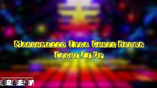 Marshmello, Tyga, Chris Brown - Light It Up (lyrics video)