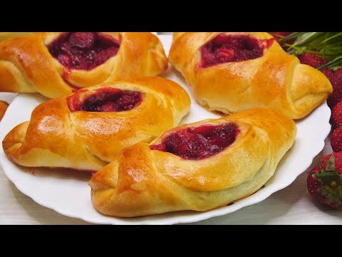 Видео рецепт Пирожки с черникой на кефире
