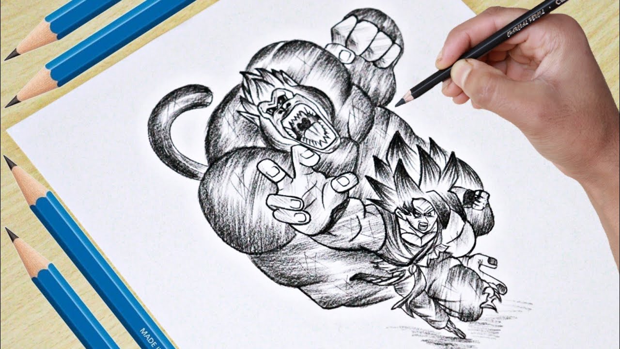 Drawing Goku God Great Ape Oozaru Drawing Goku Ultra Instinct With