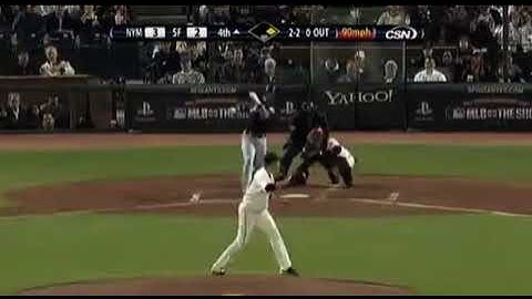 NYM@SF: Ryan Church hits a line drive single to left field in the fourth inning