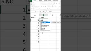 Serial No Trick in Excel #exceltips #exceltutorial #excelformula #excel #trending #viral