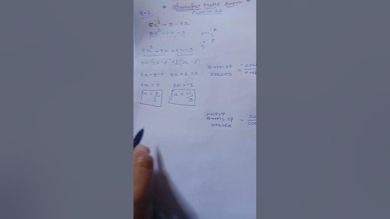 Superfast maths solution of exercise 2 2 que 1 ii class 10 youtube