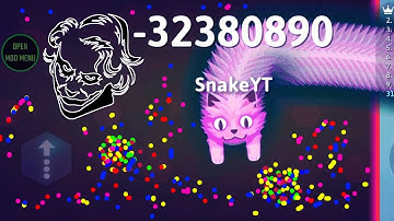 Snake io MODMENU Gameplay ( God Mod ,Wall Hack)  Best Moments 🐍 Snake Game 🐍#modmenu