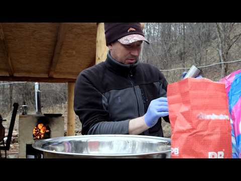 WE FRY A WHOLE BASKET OF FRESHLY CATCHED FISH ON A NEW OVEN.