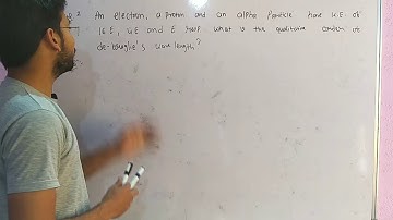 An electron,a proton and alpha particle have K.E. of 16E, 4E, and E resp. what is the qualitative