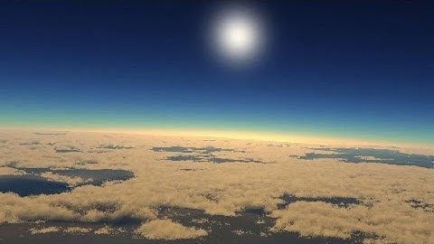 Planetary cloud cover with volumetric clouds with shadows using deep opacity maps