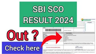 SBI SCO Result 2024 | How To Check SBI SCO Result 2024