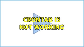 crontab is not working (2 Solutions!!)