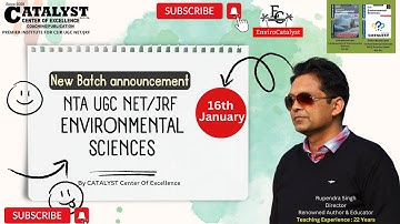 UGC NET Environmental sciences Classes  | Rupendra Singh | CATALYST  COE #ugcnet #jrf