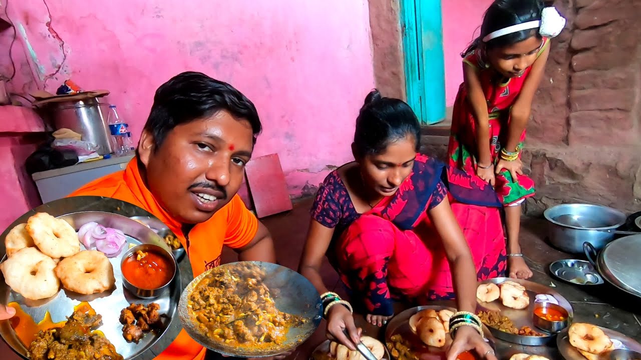 तिखट्या सणाला बनवले चिकन सुक्का कोंबडी वडे 🥰 | देवीच्या पालखीची मिरवणूक | S For Satish | Ambavali