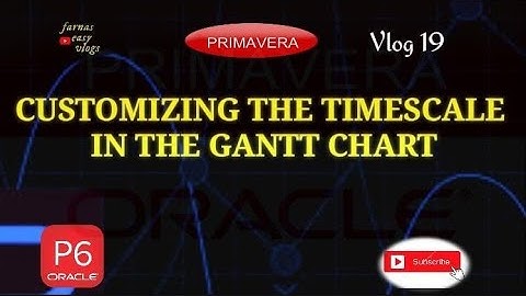 Primavera P6:Customizing the Time Scale in the Gantt Chart.