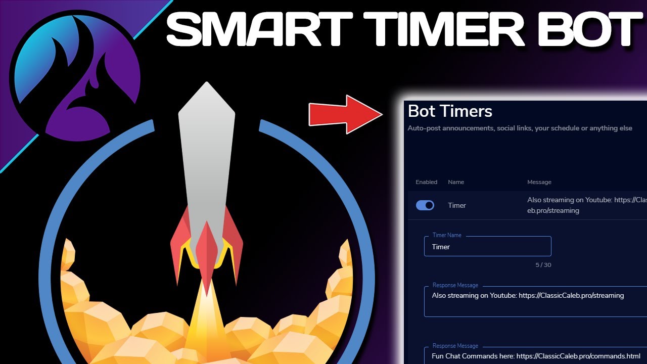 EASY Timer Bot for Twitch OR Youtube Streams -