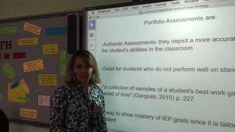 Portfolio Assessments Instructional Strategy
