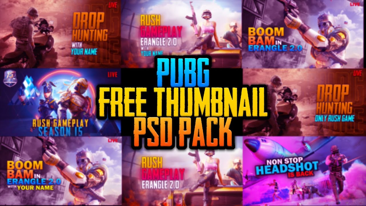 Download PUBG thumbnail free PSD download | PUBG free thumbnail ...