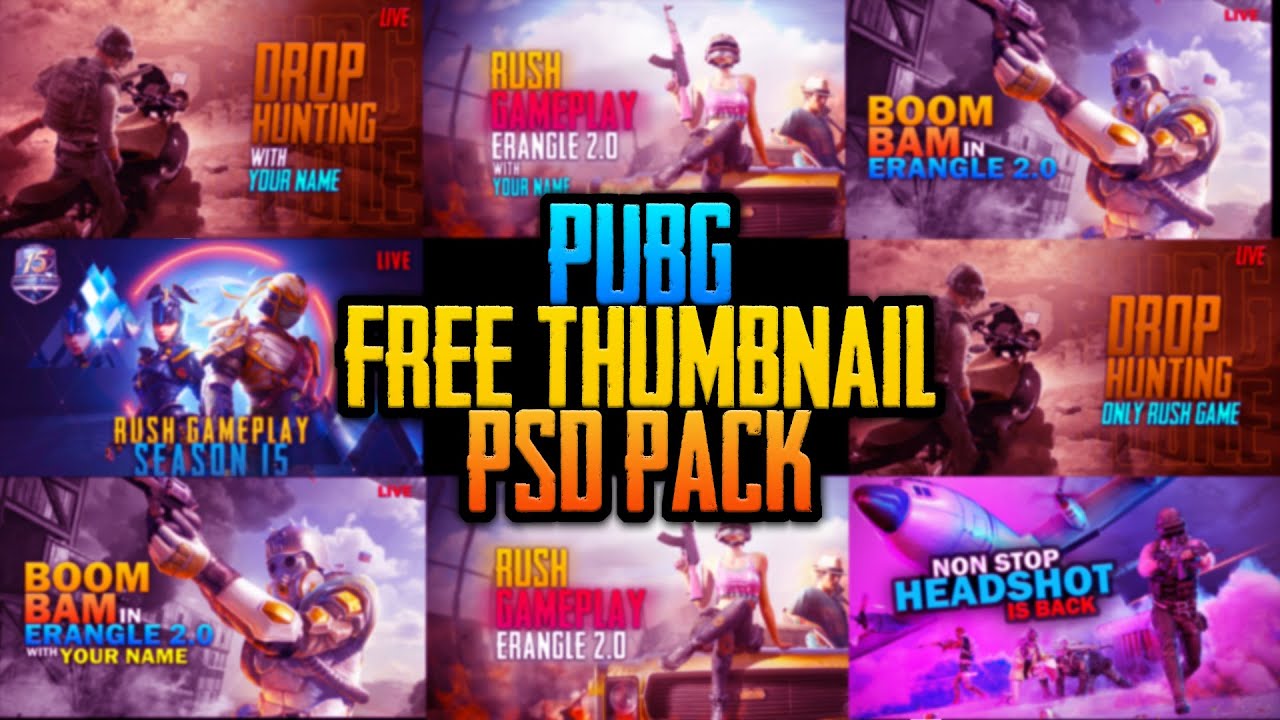 Download PUBG thumbnail free PSD download | PUBG free thumbnail ...