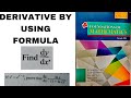 Derivative by using formula