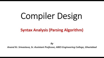 Compiler Design | Lecture 5 | Introduction of LR parsing Algorithm
