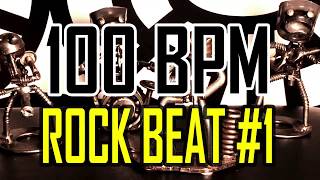 100 BPM - Rock Beat #1 - 4/4 Drum Beat - Drum Track
