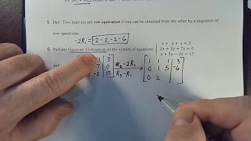 Matrix Solutions to Linear Systems (6.1.b)