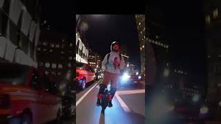 Electric Unicycle🌙Night Riding + Dialogue #shorts #thegrandeurlife #transportation