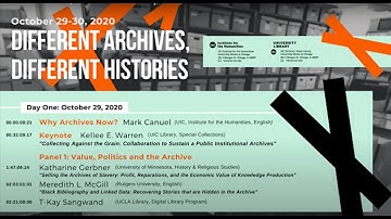 Different Archives, Different Histories Day 1