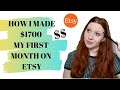 $1,700 MY FIRST MONTH ON ETSY | tips, tricks, and advice for making money on Etsy