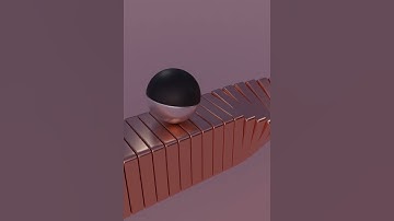 Rotating Sphere on Metallic Blocks #3d #blender3d #blenderanimation #geometrynodes