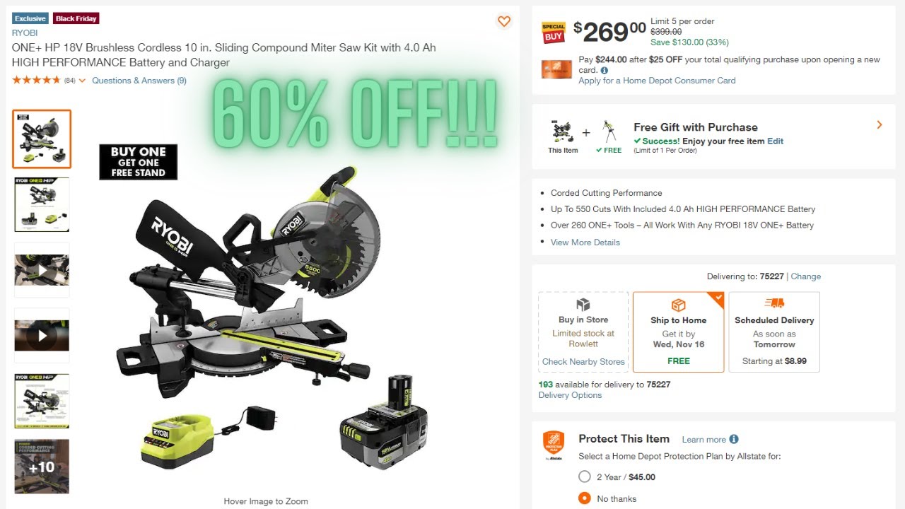 Best Ryobi 18V 10in Miter Saw Hack!! 🔥🔥 YouTube