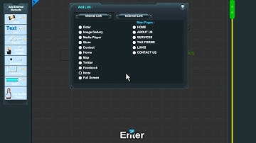 What are internal links and external links in Trendy Site Builder