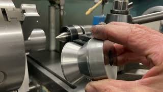 Machining D2 Tool Steel Guide Rollers  29 Degree V Groove on Proto-Trak CNC Lathe part 3/3