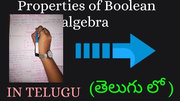 properties of Boolean algebra in Telugu||Digital electronics,DLD,DE in telugu-Btech, Diploma,Degree