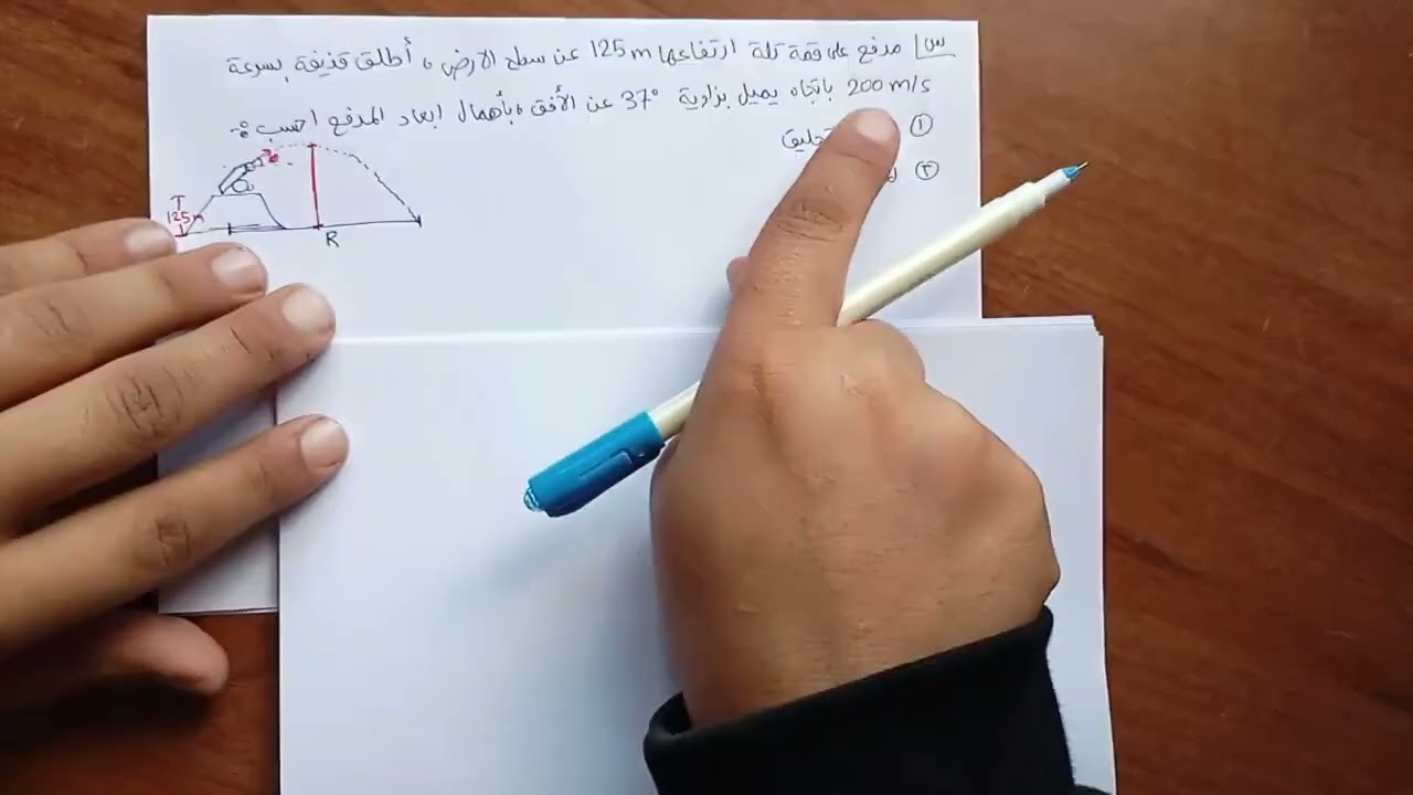 مراجعة المقذوفات باتجاه عمودي || فيزياء الصف العاشر - الفصل الأول جيل 2009