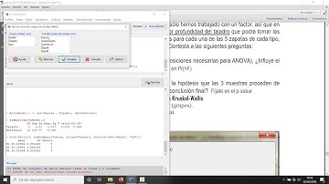 ANOVA y test de Kruskal-Wallis con R-commander