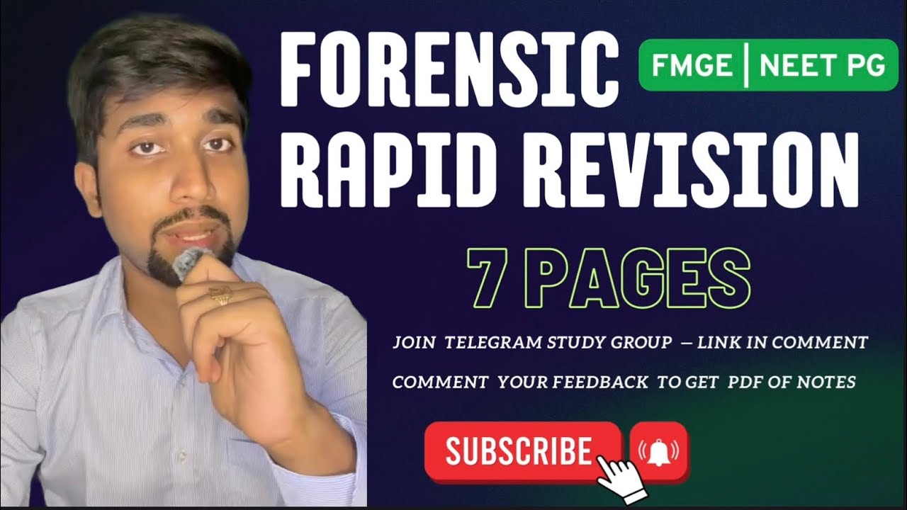 Forensic Medicine RAPID REVISION in 8 pages 🎯 | FMGE & NEET PG | Score ...