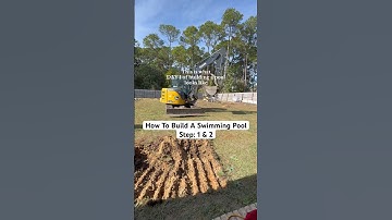 How to build a swimming pool: Digging the pool + adding steel and ￼plumbing on day one