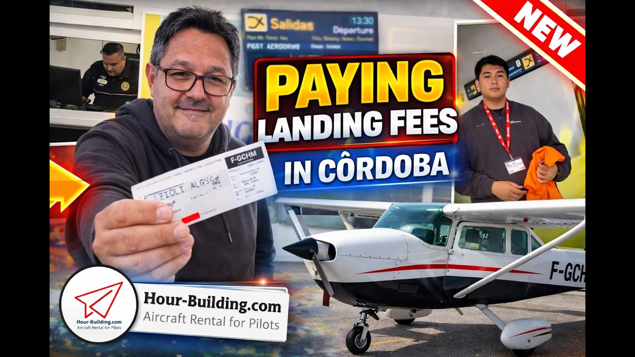 Processing Flight Plan at Cordoba and paying landing fees