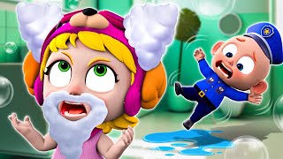 Clumsy Police Officer 👮 | Baby Play With Soap! 😵‍💫🫧 | NEW✨ Funny Nursery Rhymes For Kids